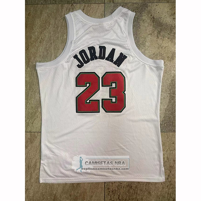 Camiseta Chicago Bulls Michael Jordan NO 23 Mitchell & Ness 1997-98 Blanco2